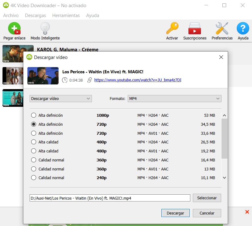 programa para descargar videos de youtube 4k video downloader